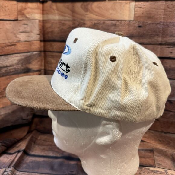 Enermart Energy Services Hat Cap Adjustable Leather Strapback Suede Bill KC Vtg - Picture 4 of 7